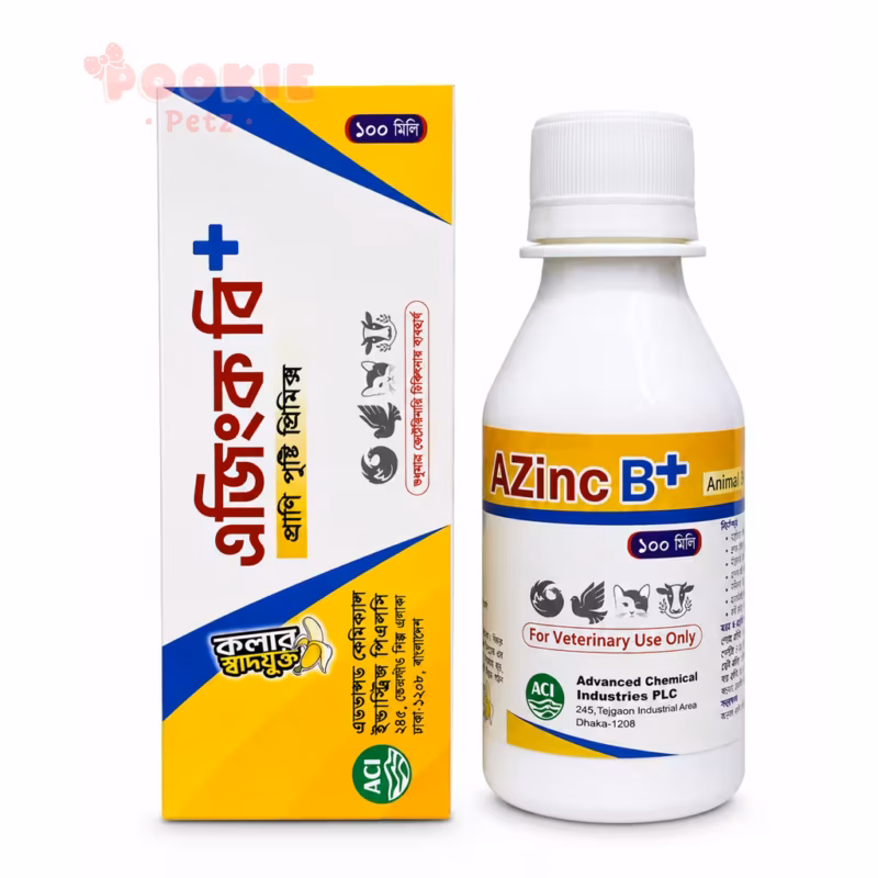 AZinc B Plus Vet 100ml syrup bottle by ACI Animal Health