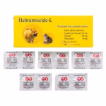 Helminticide L deworming tablet for dogs and cats on a clean background